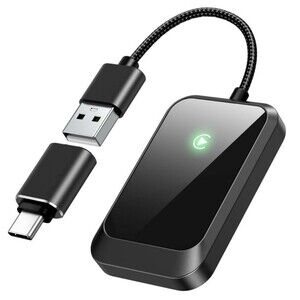 Wireless CarPlay Adapter for iPhone Plug and Play USB C Zero Latency Adapter